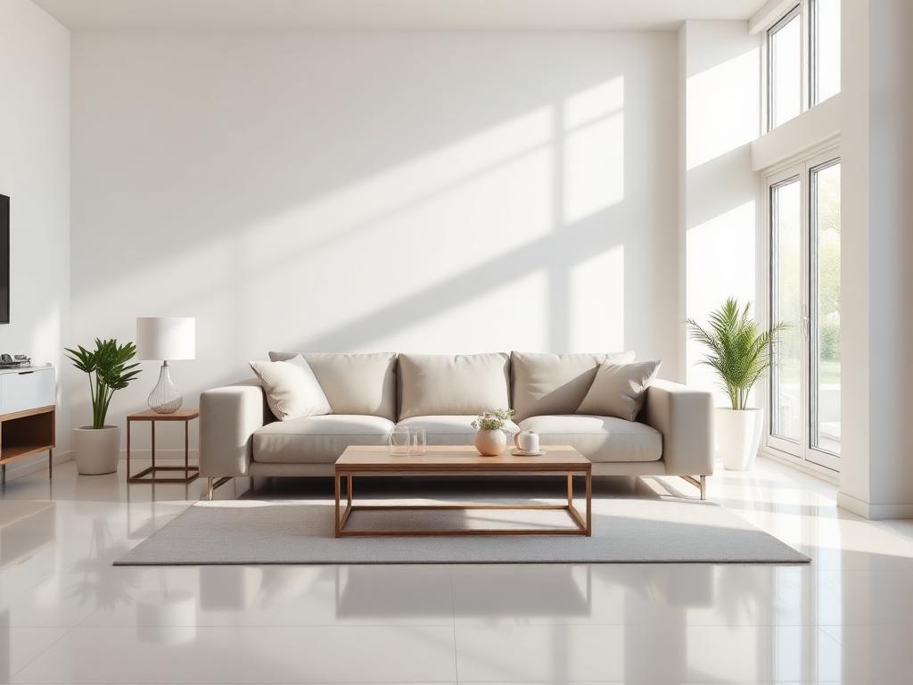 Spotless living room after a Spick and Span clean
